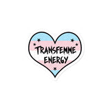 Transfemme Energy Trans Transgender Pride Heart Sticker