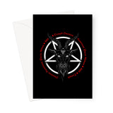 Baphomet 666 Goat Pentagram Greeting Card