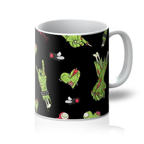 Zombie Hand All Over Print Black Mug