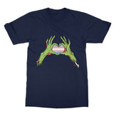 Zombie Trans Heart Hands Pride Flag Softstyle T-Shirt