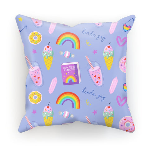 LGBTQ Pride Purple All Over Print Soft Faux Suede Cushion