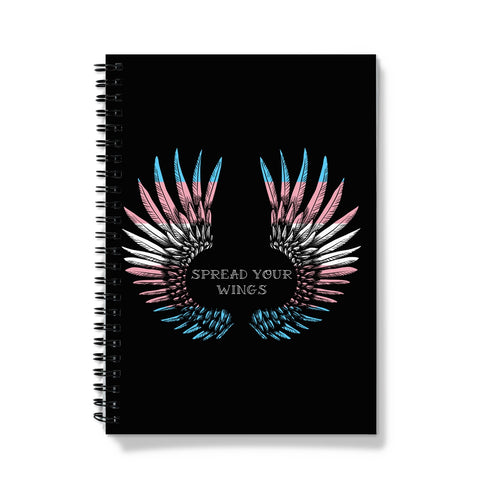 Trans Spread Your Wings Pride Flag Notebook