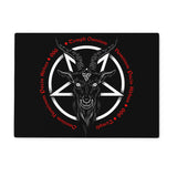Baphomet 666 Goat Pentagram Glass Chopping Board