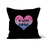 Bi Goth Energy LGBTQ Punk Bisexual Pride Heart Cushion