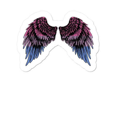 Spread Your Wings Bi Pride Kiss Cut Sticker