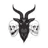 Baphomet 666 Goat Skulls Sticker
