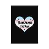 Transfemme Energy Trans Transgender Pride Heart Fine Art Print