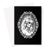 The Queen Gothic Crowned Skull Cameo Greeting Card