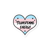 Transfemme Energy Trans Transgender Pride Heart Sticker