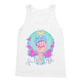 Fight Like A Girl Polka Dot Blue Crystals Tank Top