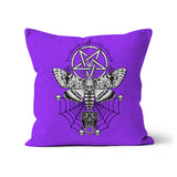 Deaths Head Hawk Moth Pentagram Purple Cushion