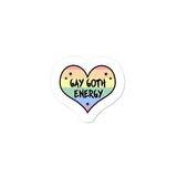 Gay Goth Energy LGBTQ Punk Pride Heart Kiss Cut Sticker