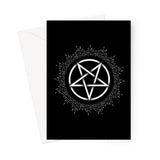 Glowing Pentagram Gothic Greeting Card