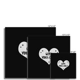 Goth Vibes Only Grey and Black Punk Heart Fine Art Print