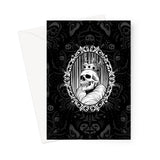 The King Crowned Skull Cameo Patterned Greeting Card