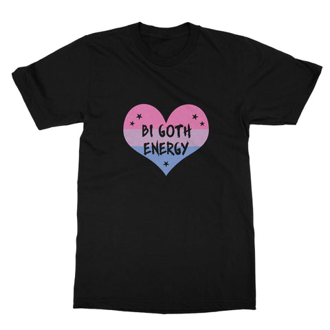 Bi Goth Energy LGBTQ Punk Bisexual Pride Heart Softstyle T-Shirt