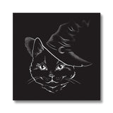 Black Witches Cat Goth Canvas