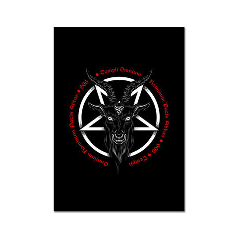 Baphomet 666 Goat Pentagram Fine Art Print