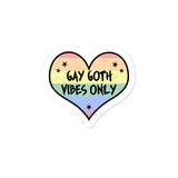 Gay Goth Vibes Only LGBTQ Punk Pride Heart Sticker