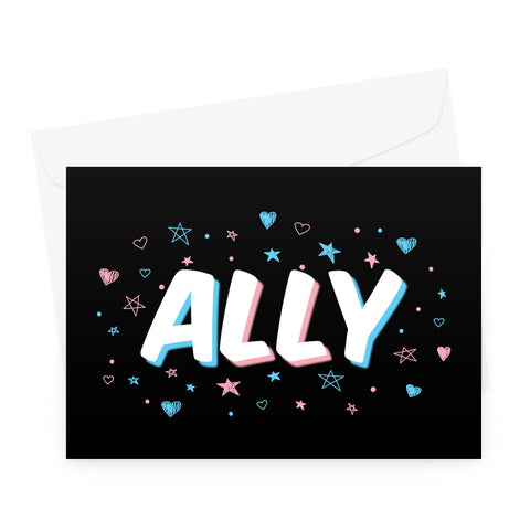 Trans Ally Transgender Pride Greeting Card