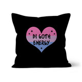 Bi Goth Energy LGBTQ Punk Bisexual Pride Heart Cushion