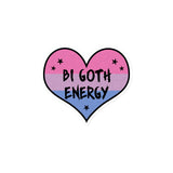 Bi Goth Energy LGBTQ Punk Bisexual Pride Heart Sticker