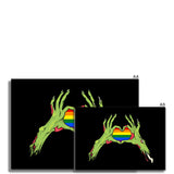 Zombie LGBTQ Heart Hands Pride Flag Fine Art Print