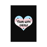 Trans Goth Energy LGBTQ Punk Transgender Pride Heart Fine Art Print