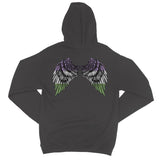 Spread Your Wings Genderqueer Pride College Hoodie