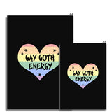 Gay Goth Energy LGBTQ Punk Pride Heart Fine Art Print