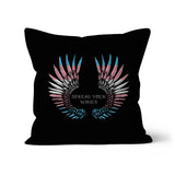 Trans Spread Your Wings Pride Flag Cushion