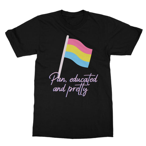 Pan Educated and Pretty Pansexual Pride T-Shirt