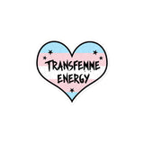 Transfemme Energy Trans Transgender Pride Heart Sticker
