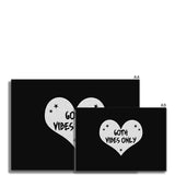 Goth Vibes Only Grey and Black Punk Heart Fine Art Print