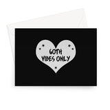 Goth Vibes Only Grey and Black Punk Heart Greeting Card