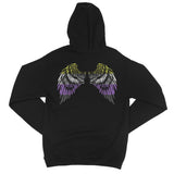 Spread Your Wings Non-Binary Pride College Hoodie