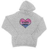 Bi Goth Energy LGBTQ Punk Bisexual Pride Heart College Hoodie