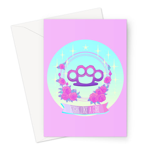 Fight Like a Girl Roses Greeting Card