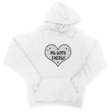 Big Goth Energy Grey and Black Heart Hoodie
