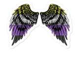 Spread Your Wings Non-Binary Kiss Cut Pride Sticker