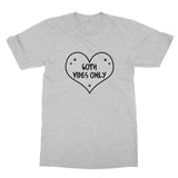 Goth Vibes Only Grey and Black Punk Heart Softstyle T-Shirt