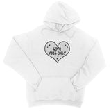 Goth Vibes Only Grey and Black Punk Heart College Hoodie