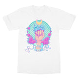 Fight Like A Girl Polka Dot Blue Crystals T-Shirt