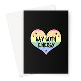 Gay Goth Energy LGBTQ Punk Pride Heart Greeting Card