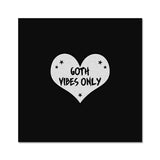 Goth Vibes Only Grey and Black Punk Heart Fine Art Print