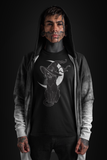 Black Witches Cat Hissing In Hat Crescent Moon T-Shirt
